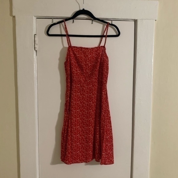 Nasty Gal Red Floral Mini Dress Size 2 US - Picture 2 of 14